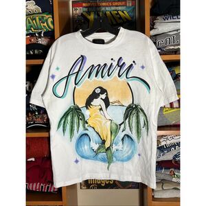 Amiri Mermaid Logo Oversized Tee